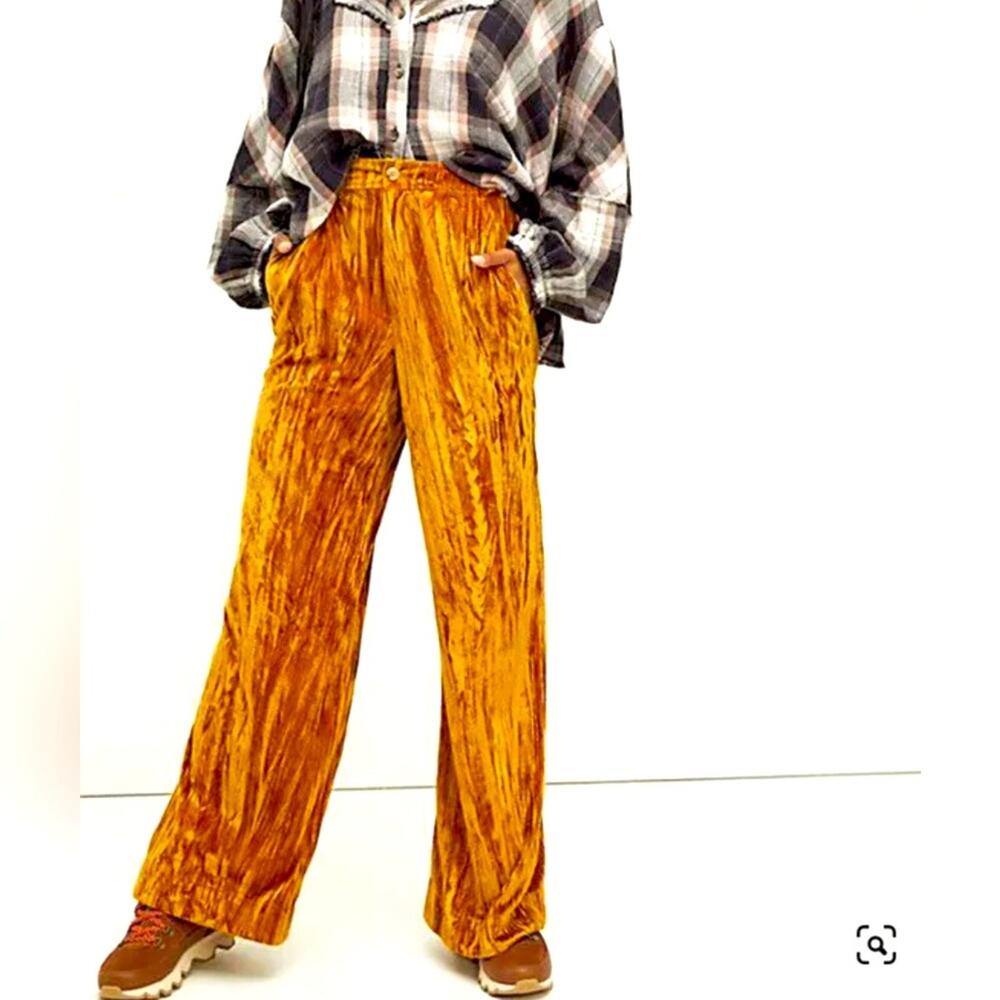 Free People Orange Wide Leg Pants
